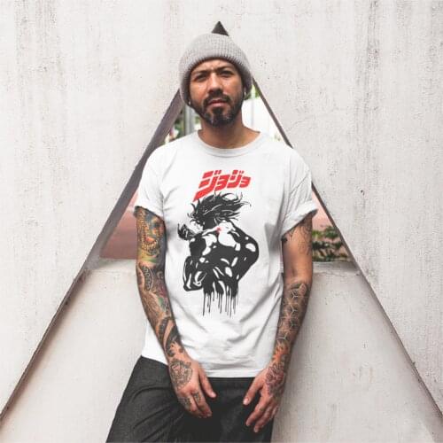 Dio Brando Jojo T Shirt Men Fun T-Shirts Round Neck Jojos Bizarre Adventure Anime Jjba Manga Tee Shirt Short Sleeve Clothing