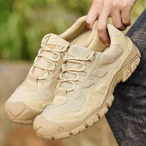 Men Military Combat Boots Waterproof Hiking Travel Shoes Work Shoes Army Tactical Shoes breathable Man Sneakers Desert Boots