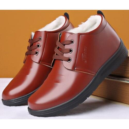 New Winter Outdoor Men Leather Boots Safety High-Top Ankles Boots Comfortable Safety Warm Non-Slip Business Mens Boots 88n