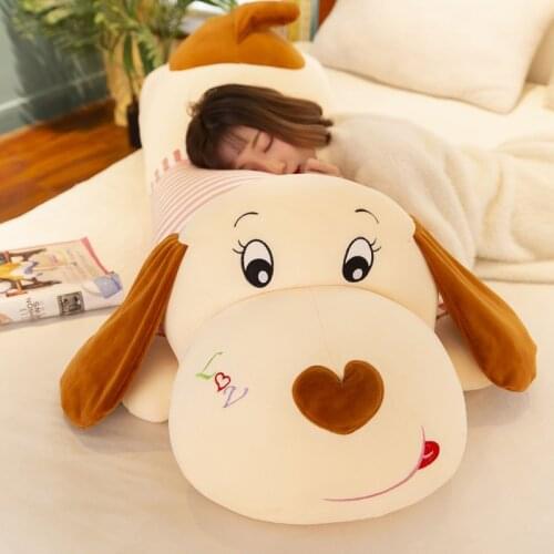 50-100cm New Soft Body Couple Striped Big Dog Doll Home Decoration Sofa Pillow Children Girl Holiday Gift Toys