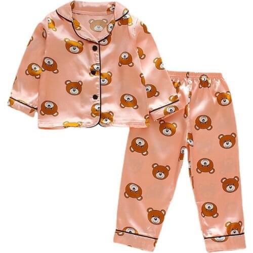 New Spring Summer Children Sleepwear Baby Girls Clothes Boys Cartoon Shirt Pants 2Pcs/Sets Toddler Clothing Kids Casual Pajamas