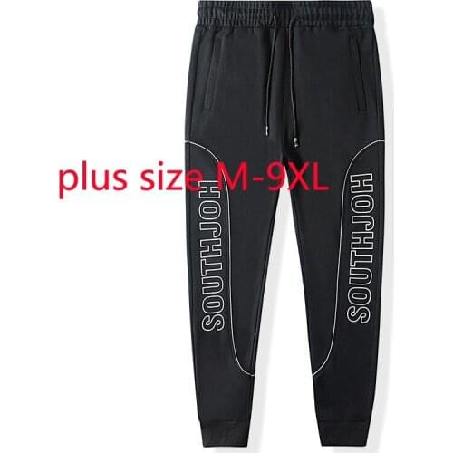 New Arrival Super Large Pants Men Pencil Pants Spring And Autumn Full Length Casual Elastic Waist Plus Size M-6XL 7XL 8XL 9XL