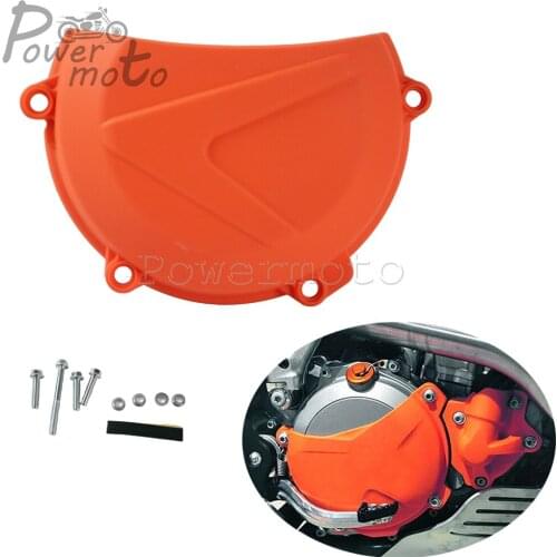Orange Motorcycle ABS Engine Clutch Cover Protector Guard Kit For SXF450 XCF450 EXC-F 450/500 Six Days 2016-2018