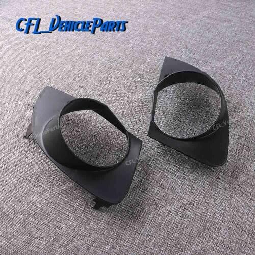 Pair Left + Right Fog Light Lamp Trim Cover Front Bumper 51117142179 51117142180 For BMW E65 E66 750i 760Li