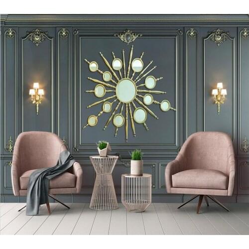 Custom wallpaper 3d classical European golden embossed frame mural living room bedroom TV background wall decorative painting