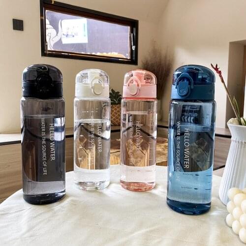 780ml Plastic Water Bottle for Drinking Portable Outdoor Sport Camping Supplies Tea Coffee Kitchen Tools to School Transparent