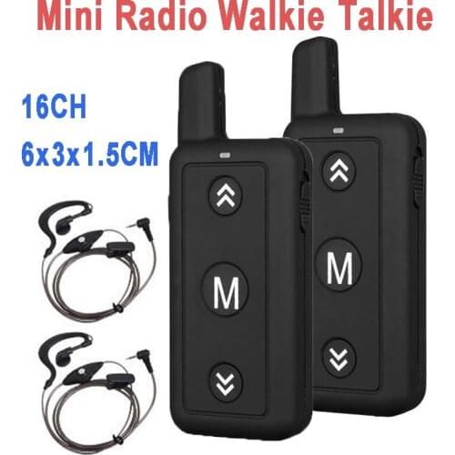 4PCS Mini radio Children Walkie Talkie 2 Watts Small Size 16CH 400-470MHz Two Way Radio For Interphone on the fingertip shop
