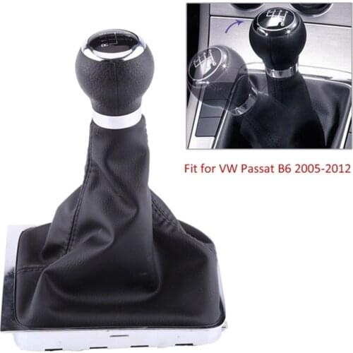 For Passat B6 B7 5-/6-speed Mt Gear Shift Collar with Shift Stick Knob Dust Cover Shift Lever Kit Hand Brake Boot Cover Case