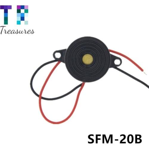 SFM-20B DC3-24V Durable 3-24V Piezo Electronic Buzzer Alarm 95DB Continuous Sound Beeper For Arduino Car Van
