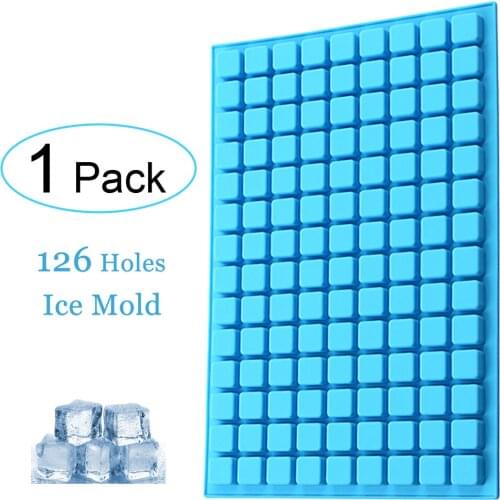 Silicone Ice cube Mold 126 holes beer Red wine ice mold party Whiskey Decorating Cookie Mould ice DIY Chocolate Mold 3D