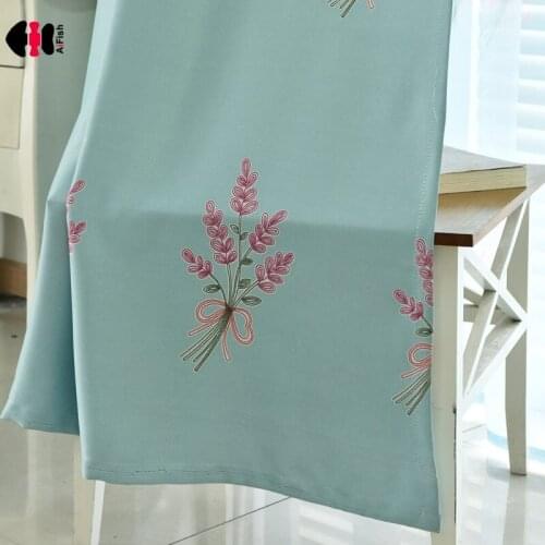 Cute Lavender Printed Curtains for Bedroom Rustic Blackout Elegant Delicate French Window Cortinas JS181C