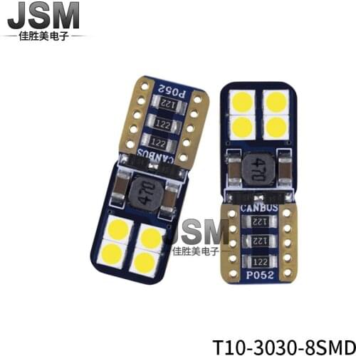LED Lamp T10 3030 8smd CANbus New Decoding Led Width Lamp License Plate Light Reading Lamp Led Lights for Car Car Accessories