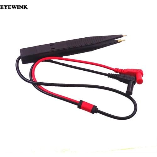 SMD SMT Test Leads Chip Component LCR Testing Tool Multimeter Tester Clip Meter Pen Lead Probe Tweezers Capacitor Resistance