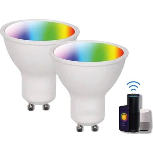 GU10 WiFi LED Spot Lights PAR16 Dimmable Tunable White RGB Color Changing Works With Alexa And Google Assistant No Hub Required