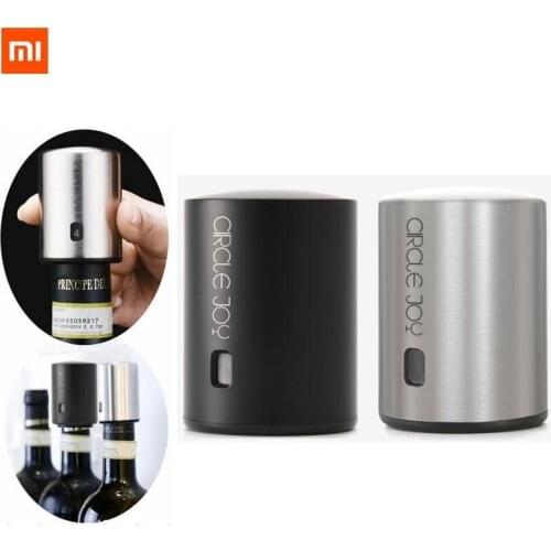 Xiaomi Circle Joy Smart Wine Stopper Stainless Steel Electric Stopper Wine Corks Mi Circle Joy Vacuum Memory Wine Stopper