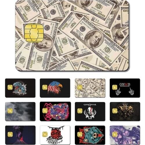 Magic Shark A+ Quality Dollar Cartoon God of War Wolf Ultra Thin PVC No Fade Credit Card Skin Sticker Film