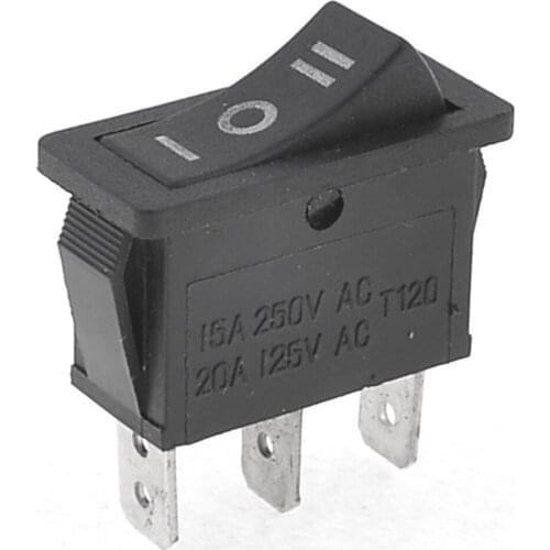 Top quality AC15A/250V 20A/125V 3 Pin SPDT ON-OFF-ON 3 Position Snap Rocker Switch