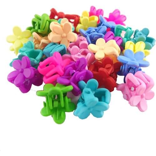 10/20/50/100pcs Mixed Color Flower hairpin Mini Claw Child Hair Clamps Headdress Hair Styling Accessories Tool