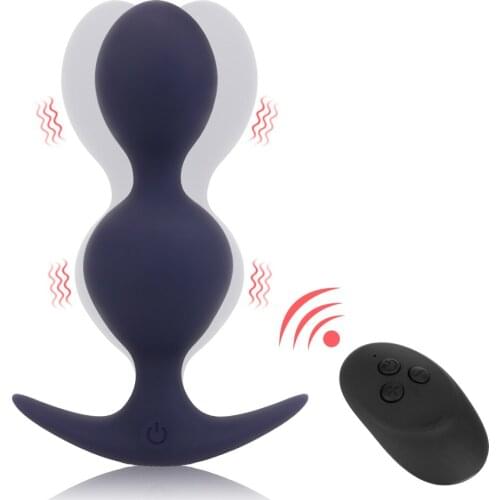 Remote Control Vibrating Prostate Massager Anal Bead Vibrator Anal Sex Anal Plug Male Butt Plug Sex Toy for Woman Man
