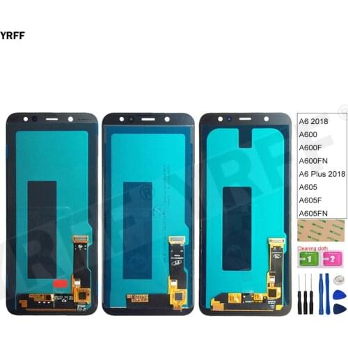OLED A6 LCD For Samsung Galaxy A6 Plus 2018 A605 A605F A605FN A600 A600F A600FN A6 2018 lcd Display Touch Screen Digitizer