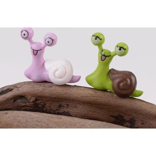 10PCS Big Eye Snails Animal Miniature Fairy Garden Home Houses Decoration Mini Craft Micro Landscaping Decor DIY Accessories