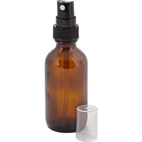 100ML Amber Glass Spray Bottle with Black ATOMISER Sprays,Refillable Container for Essential Oil / Aromatherapy Use