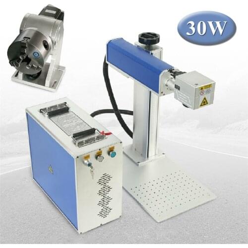 150x150mm Detached 30W Fiber Laser Marking Machine with Custom Marking Machine Rotation Axis for Metal / Non-Metal Bestb