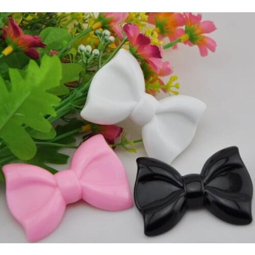 3pcs Large Bows Flat Back Resin Flower Buttons Scrapbooking Craft U pick