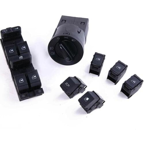 7Pcs Headlight Window Tank Trunk Switch For V-W Golf J-etta MK4 Passat B5 Bora 1J4959857D 1C0941531A 1J0959833A 3B0 959 855 B