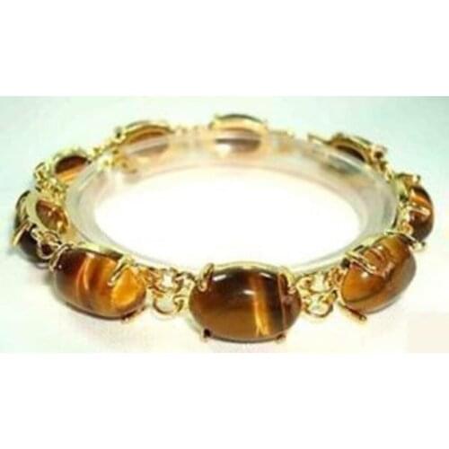Free shipping Beautiful jewelry Tiger Eye Bracelet 7.5 inch AAA style Fine jewe Noble 100% Natural stone