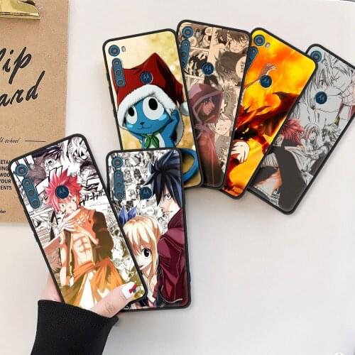 Smartphone Case for Motorola Moto G9 Play One Fusion Plus Soft Cover G8 Power Lite E6s G30 G Ultrathin Coque Anime Fairy Tail