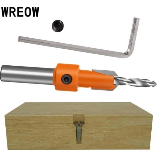 Woodworking screw hole Countersink drill Router Bit Wood Hole Drills Bit round Shank Timber plastic Wood Working Milling Cutter