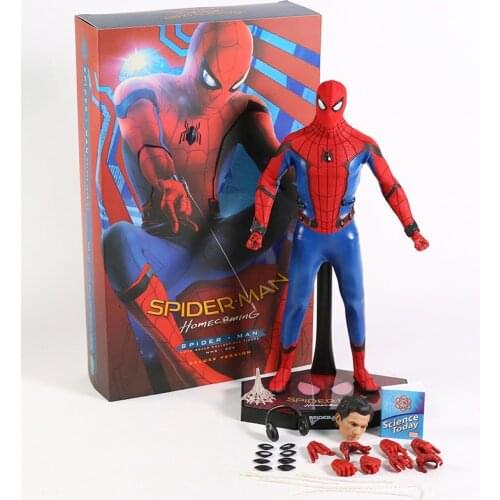 Marvel Spiderman Homecoming Peter Parker 1/6 Scale Action Figure Collectible Model Toy