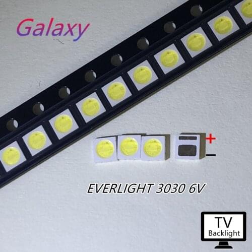 EVERLIGHT LED AOT 550PC Backlight High Power LED 1-2W 3030 6V Cool white 130-155LM TV Application 62-123PUNC/F125160VM58SBF-T