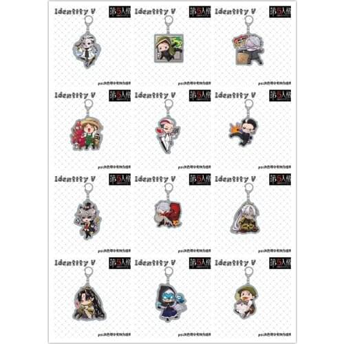 2021 HOT Identity V Eli Clark Aesop Carl Emma Woods Keychain Cartoon Gifts Keyrings Collection School Bag Itabag Pendant Xmas