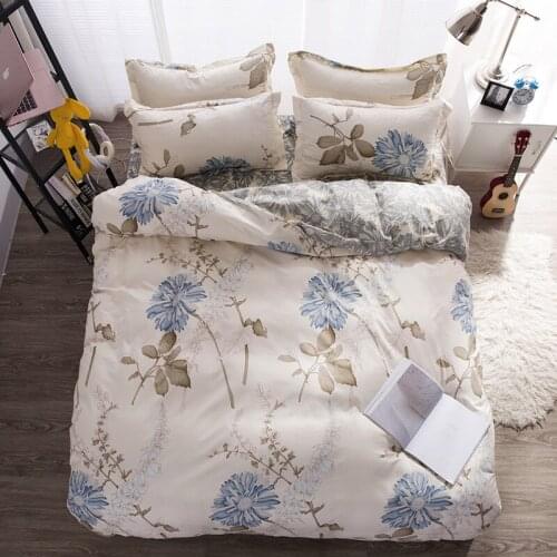 Simple bedding four-piece set, bed sheet, quilt cover, pillowcase, double 1.2/1.5m bed sheet, quilt cover, student three-piece s