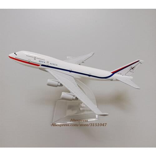 16cm Alloy Metal Air Korea FORCE ONE B747 Airlines Diecast Airplane Model Korean Boeing 747 Airways Plane Model Aircraft Gift