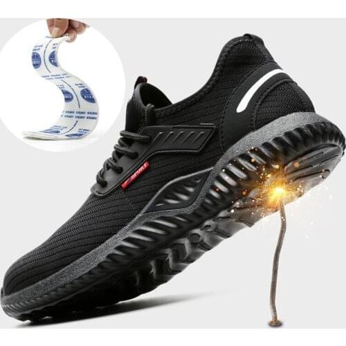 Indestructible Shoes Men Safety Work Shoes with Steel Toe Cap Puncture-Proof Boots Lightweight Breathable Sneakers Dropshipping