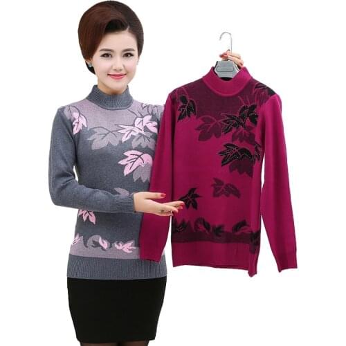 2021 New Fall Winter Basic Shirt Long-Sleeve Leaves Sweater Pullover Knitted Tops Fashion High Quality Women Slim Elastic Jumper