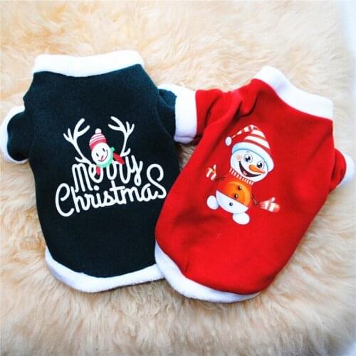 Pet Dog Christmas Clothes Warm Cotton Sweater For Puppy Cats Fleece Coat Dogs Christmas Costumes For Chihuahua Yorkshires