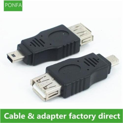 Mini USB Male to USB Female Converter Connector Transfer data Sync OTG Adapter for Car AUX MP3 MP4 Tablets Phones U-Disk