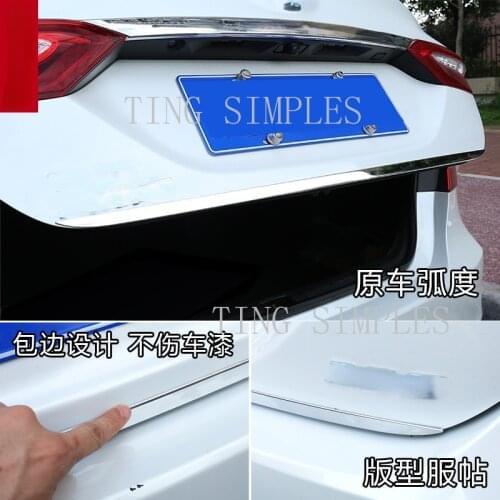 Stainless Steel Rear Trunk Tailgate Door Strip Streamer Lid Cover Trim Fit For Toyota Camry 2018 2019 2020 Accessories