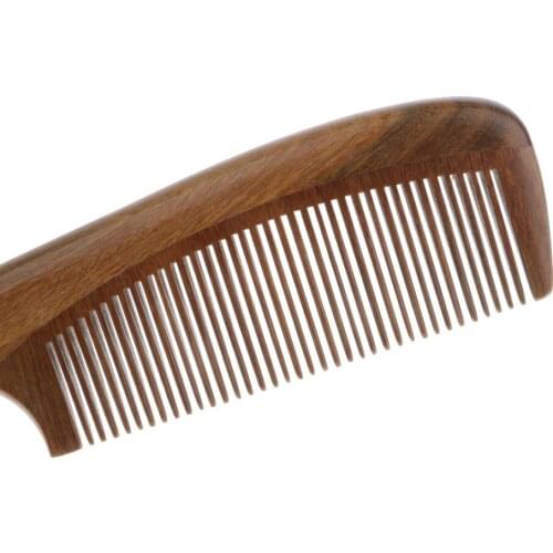 MagiDeal Green Sandalwood Comb Handmande Wooden Hair Comb Anti Static Comb