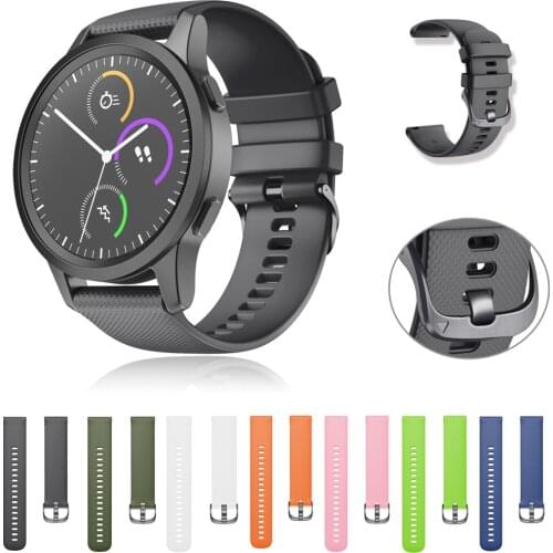 22MM/20MM Watch Band For Samsung Gear S3 S2/Active 2 40 44/Amazfit Gtr For Huawei Watch Gt2 46 42 Steel Buckle Silicone Strap