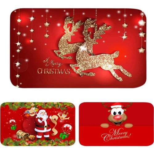 Santa Claus Christmas Mat Outdoor Carpet Merry Christmas Decor For Home Christmas 2021 Ornaments Navidad Xmas Gift New Year 2022