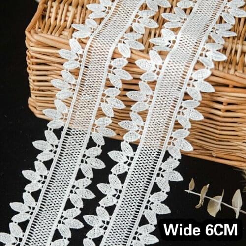 6CM Milk Silk Lace Ribbon Cloth Dress Decor Diy Crafts Handmade Guipure Sewing Accessories Fabric Trim Needlework Supplies