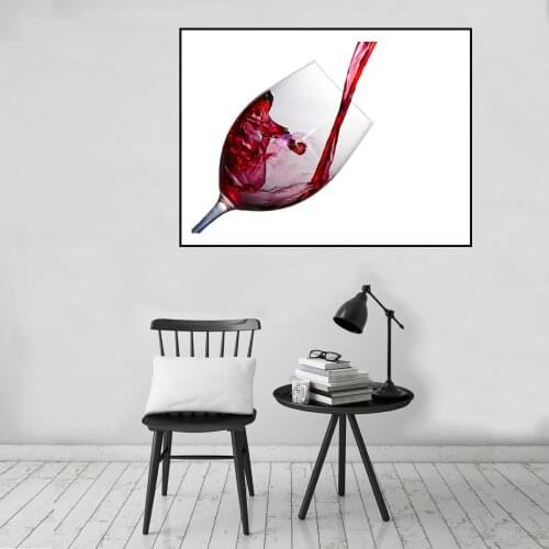 Modern Pour Wine Glass Enjoy Life Poster Canvas Print Painting Wall Art Living Room Home Decoration