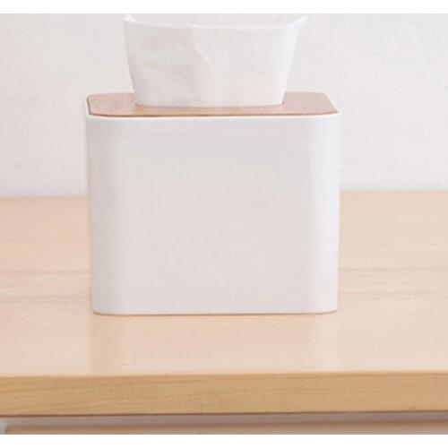 Tissue Box Sturdy Space Saving PP Log Cover Tissue Box for Living Room