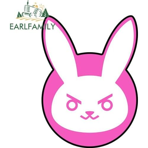 EARLFAMILY 13cm x 9.7cm for D.Va DVA Logo Car Stickers Vinyl Decals Camper Vehicle Scratch-Proof Sunscreen Car Door Protector