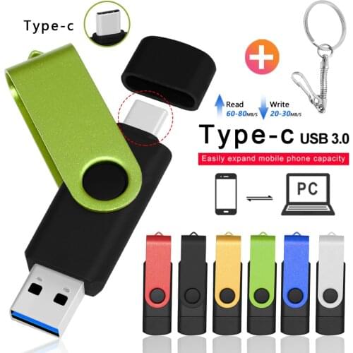 High Spped Type C OTG USB Stick 64GB USB Flash Drive 3.0 Pendrive 64GB 128GB Pen Drive 256GB USB Memory 512GB Disk on Key Phone